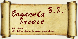 Bogdanka Krsmić vizit kartica